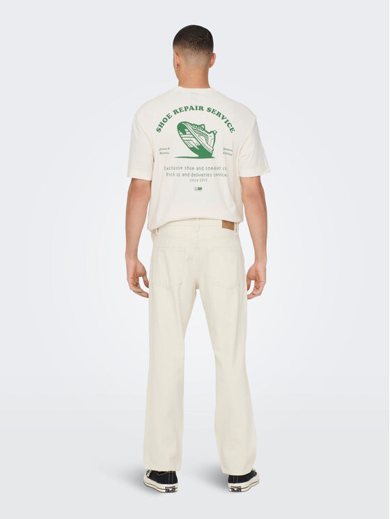 Only & Sons Only & Sons Farmer 22025917 Fehér Loose Fit