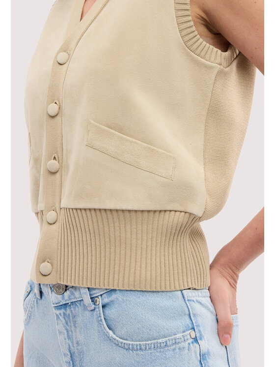 Trussardi Trussardi Sweter M7986001218N002 Kremowy Regular Fit
