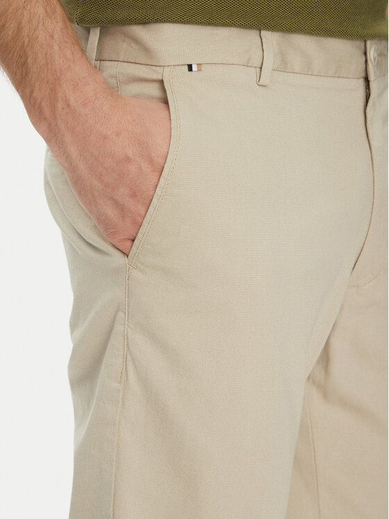 BOSS BOSS Spodnie materiałowe H-Kane 50540906 Beżowy Regular Fit