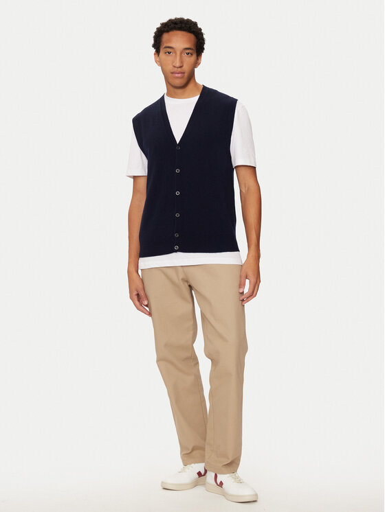 United Colors Of Benetton United Colors Of Benetton Pletena jopica 1002U601G Mornarsko modra Regular Fit