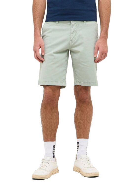Mustang Mustang Pantaloncini di tessuto Style Amsterdam Shorts Verde Slim Fit