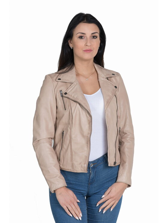 David Ryan David Ryan Kurtka skórzana Gina Beżowy Regular Fit