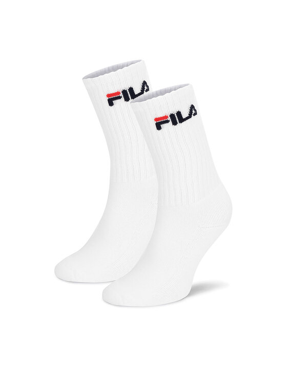 Fila Muške Visoke čarape F4401-AW24 (2-pack) Bijela