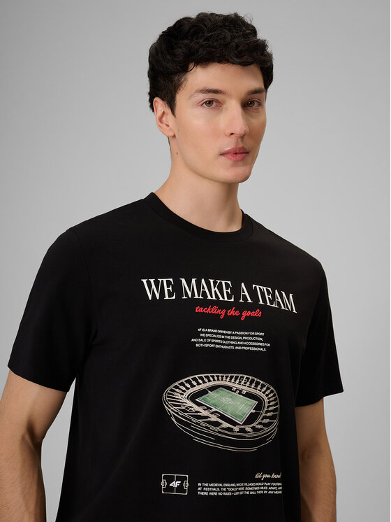 4F 4F T-Shirt PLAYER Czarny Regular Fit