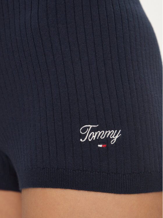 Tommy Jeans Tommy Jeans Šortky z materiálu Script DW0DW17781 Tmavomodrá Slim Fit