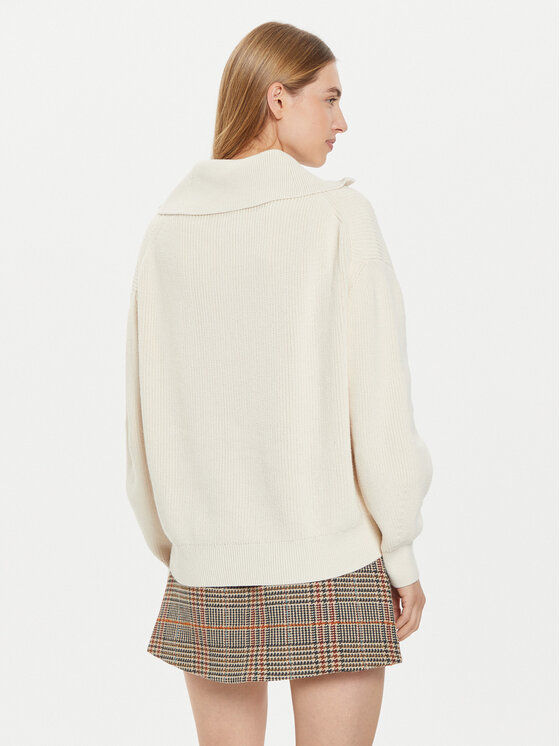 Tommy Hilfiger Tommy Hilfiger Džemper WW0WW42141 Écru Relaxed Fit