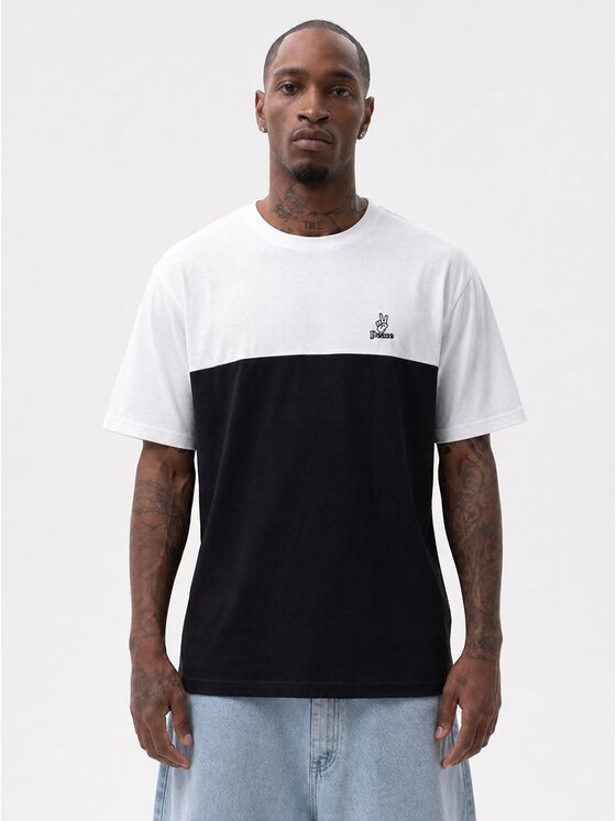 MyStars MyStars T-Shirt Peace 132432 Czarny Regular Fit