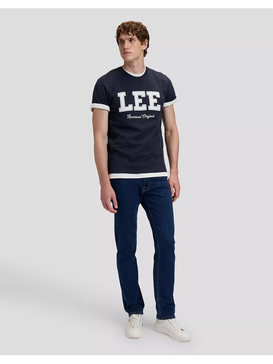 Lee Lee T-Shirt ORIGINAL TEE Niebieski Regular Fit