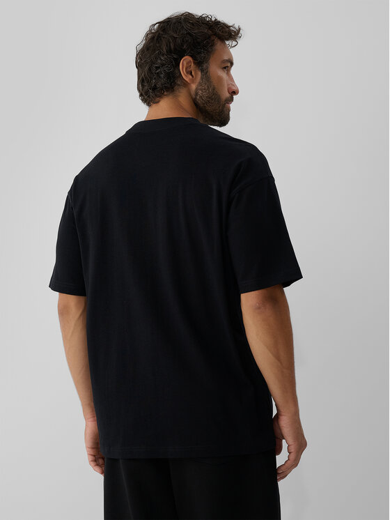 4F 4F T-Shirt COMMERCIAL Czarny Loose Fit