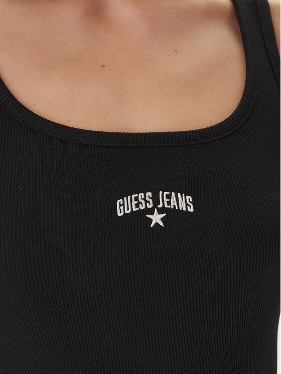 Guess Jeans Guess Jeans Felső W6GPZ2 KA0H1 Fekete Slim Fit