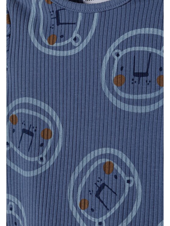 MINOTI MINOTI Komplet 3 par body 21babyrib4 Niebieski Regular Fit