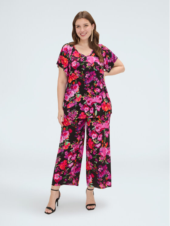 Fiorella Rubino Fiorella Rubino Spodnie materiałowe P012T005414N0Z3 Czarny Regular Fit