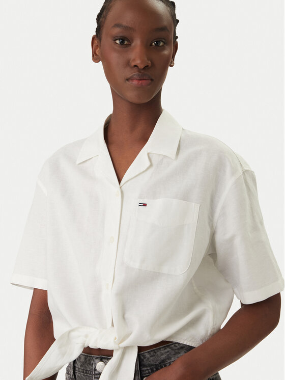 Tommy Jeans Tommy Jeans Košulja DW0DW22210 Bijela Relaxed Fit