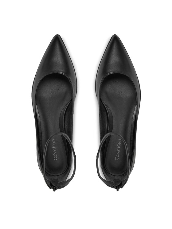 Calvin Klein Calvin Klein Балетки Wrapped Ankle Strap Ballerina HW0HW01840 Чорний