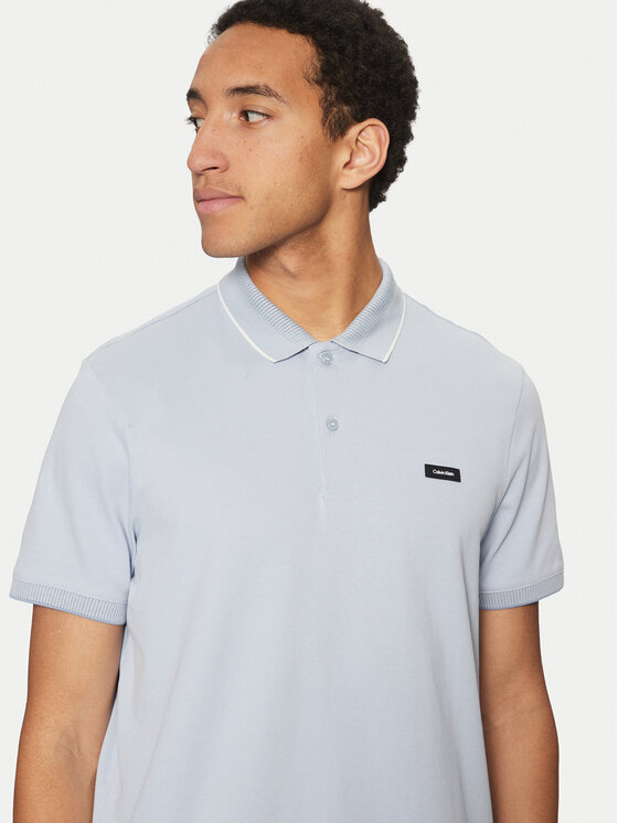 Calvin Klein Calvin Klein Тениска с яка и копчета K10K114141 Син Regular Fit