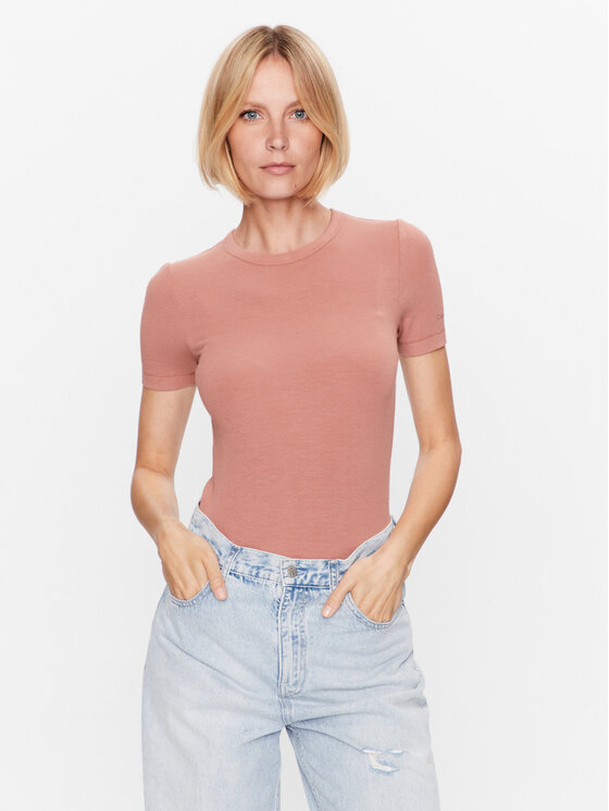 Calvin Klein Majica K20K205903 Oranžna Regular Fit
