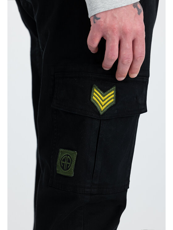 Alpha Industries Alpha Industries Kalhoty z materiálu AI.178207-03-36 Černá Slim Fit