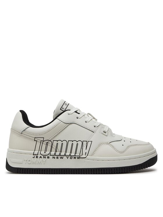 Sneakers Tommy Jeans Tjm Basket Logo EM0EM01257 Alb