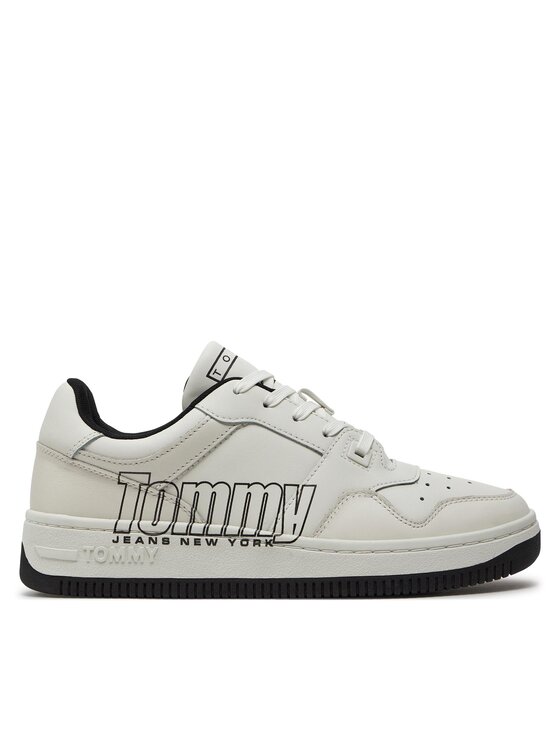 Tommy Jeans Snīkeri Tjm Basket Logo EM0EM01257 Balts