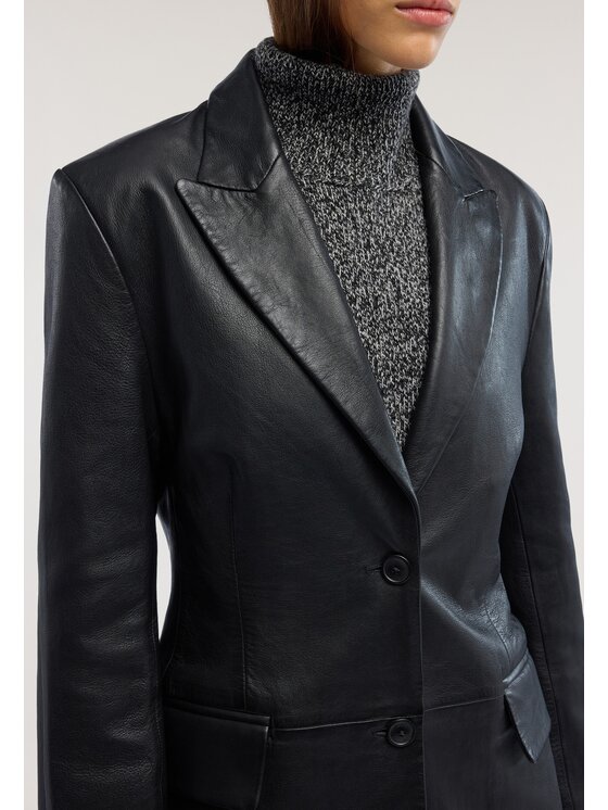 Trussardi Trussardi Giacca di pelle Q005A000435N033 Nero Regular Fit