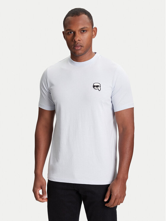 KARL LAGERFELD KARL LAGERFELD T-Shirt 755710 553224 Turkusowy Slim Fit