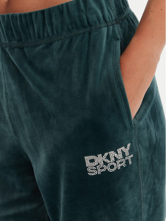 DKNY Sport DKNY Sport Spodnji del trenirke DP5P3702 Zelena Regular Fit