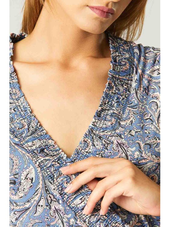 QUIOSQUE QUIOSQUE Halenka LILLY BLOUSE Modrá Regular Fit
