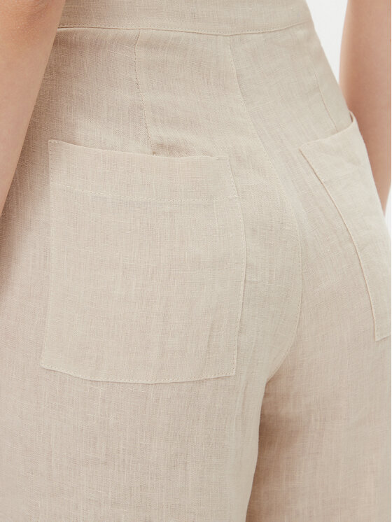 ICONA ICONA Szövet nadrág RP5LE005 Bézs Relaxed Fit