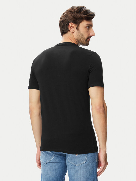 Guess Guess Tričko M4YI38 J1314 Čierna Slim Fit