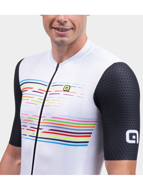 Alé Cycling Alé Cycling Koszulka rowerowa PR-S Logo Biały Fitted Fit