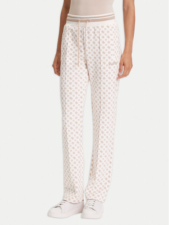 Guess Guess Spodnie dresowe V5YB20 KB212 Écru Regular Fit