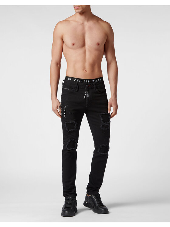 PHILIPP PLEIN PHILIPP PLEIN Jeansy 3147 Černá Straight Leg