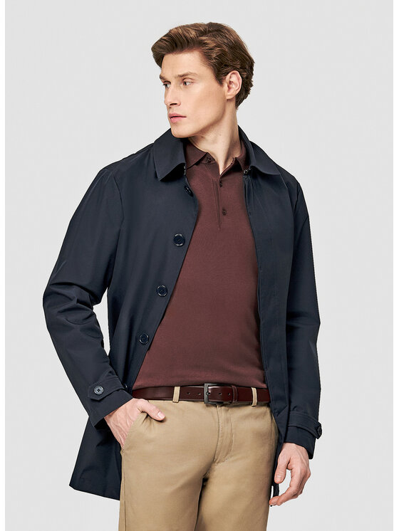 Pako Lorente Pako Lorente Płaszcz przejściowy P26SF-7X-001 Granatowy Classic Fit