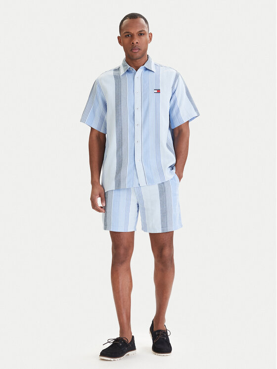Tommy Jeans Tommy Jeans Košeľa DM0DM22789 Modrá Relaxed Fit