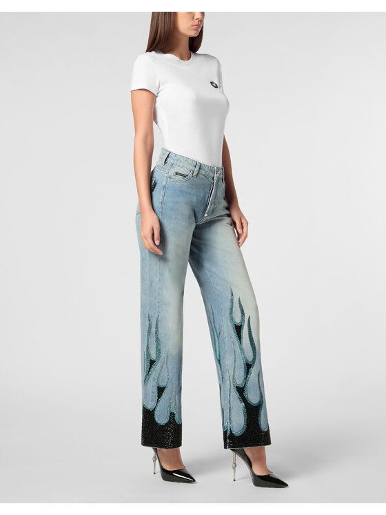 PHILIPP PLEIN PHILIPP PLEIN Jeansy 23241 Niebieski jasny Skater Fit