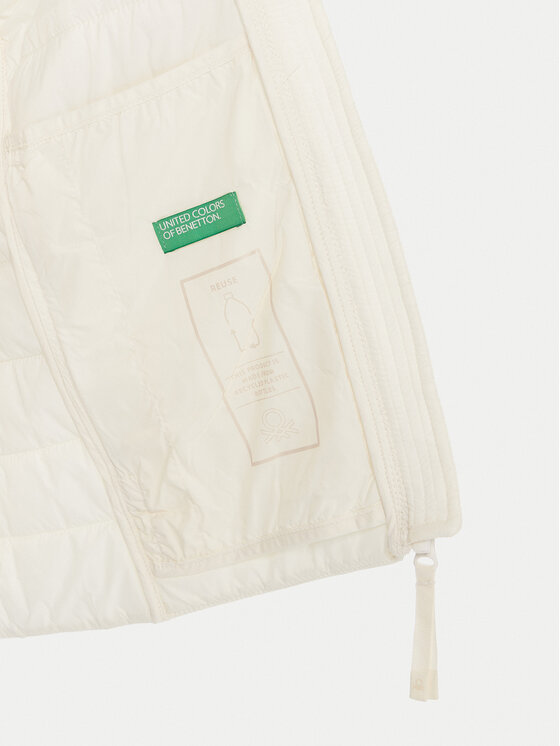 United Colors Of Benetton United Colors Of Benetton Sportovní vesta 2TWDDJ00V Écru Slim Fit