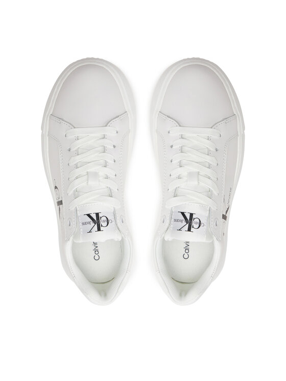 Calvin Klein Jeans Calvin Klein Jeans Sportcipő Chunky Cupsole Laceup Mon Lth Wn YW0YW00823 Fehér