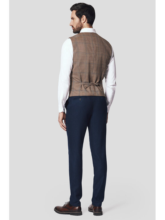 Lancerto Lancerto Kamizelka Foligno KA131224000013 Beżowy Slim Fit