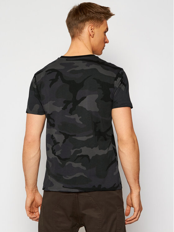 Alpha Industries Alpha Industries Marškinėliai Basic T Small Logo Camo 188505C Pilka Regular Fit