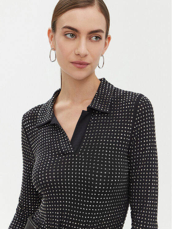 PINKO PINKO Bluzka 104452 A288 Czarny Regular Fit