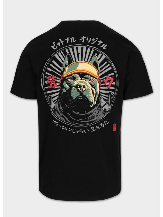 PITBULL PITBULL T-Shirt Koszulka męska MT. FUJI 3XL Czarny Regular Fit