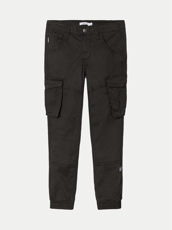 NAME IT NAME IT Spodnie materiałowe Bamgo 13151735 Czarny Regular Fit