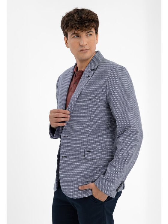 Volcano Volcano Marynarka JB-TENDER Niebieski Regular Fit