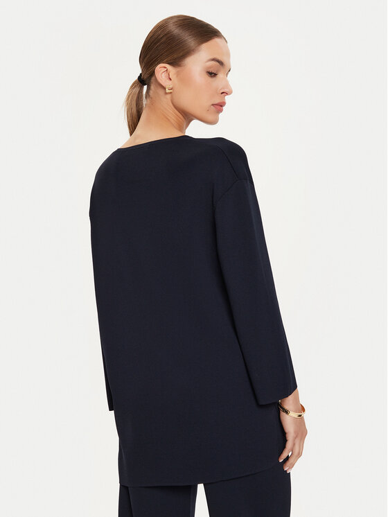 Max Mara Leisure Max Mara Leisure Majica Sottile 24263660 Tamnoplava Relaxed Fit