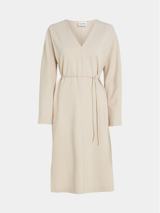 Calvin Klein Calvin Klein Kasdieninė suknelė K20K206148 Écru Regular Fit