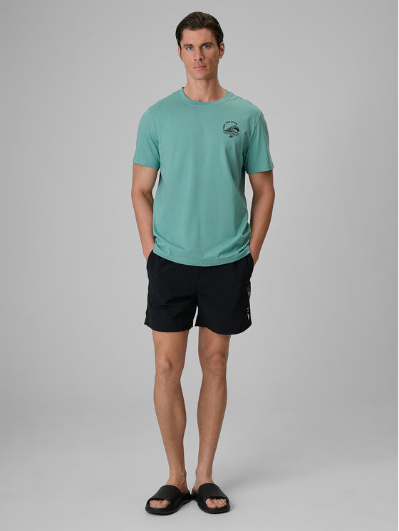 4F 4F T-Shirt CATCH THE WAVE Turkusowy Relaxed Fit