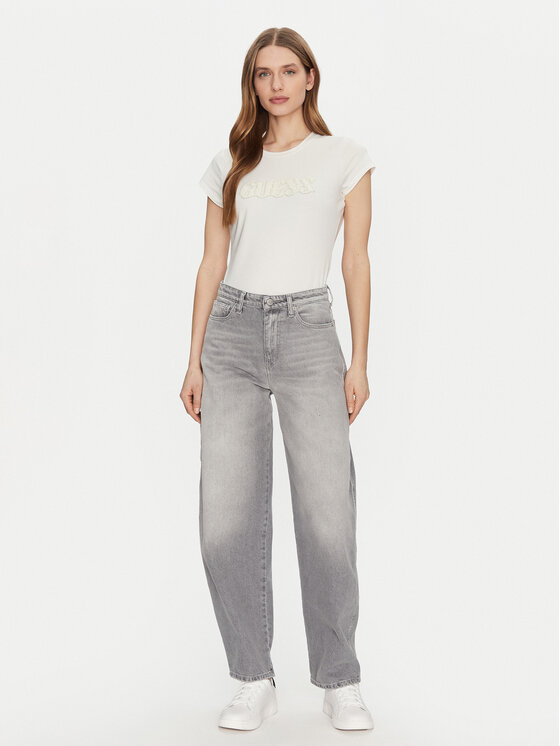 Guess Guess Marškinėliai W5GI42 J1314 Écru Regular Fit