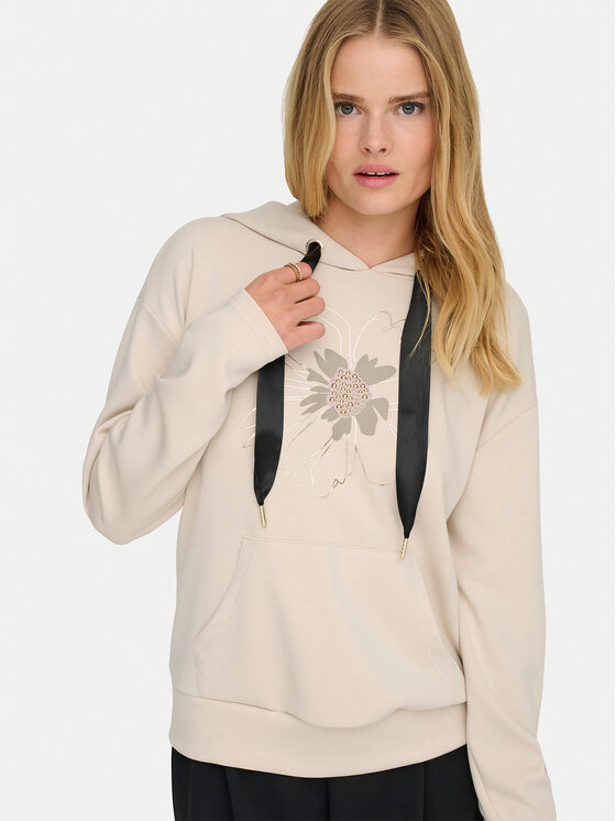ONLY ONLY Mikina Fancy 15370578 Béžová Regular Fit