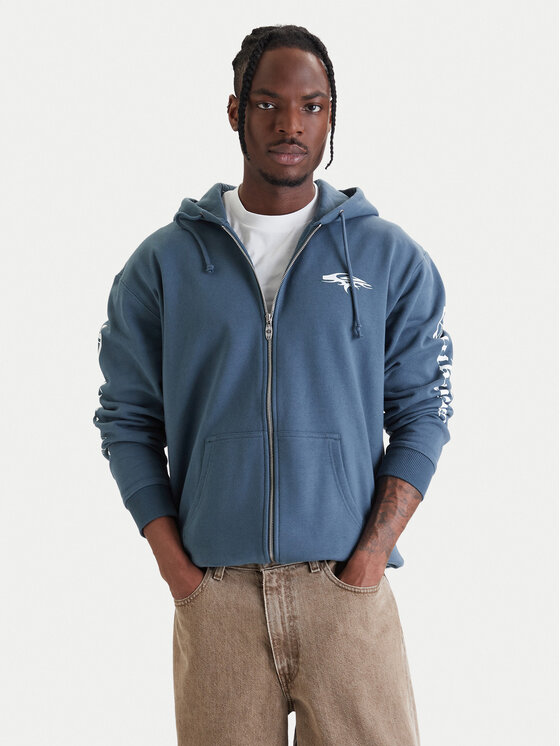 Quiksilver Quiksilver Bluză Old English EQYFT05156 Albastru Oversize