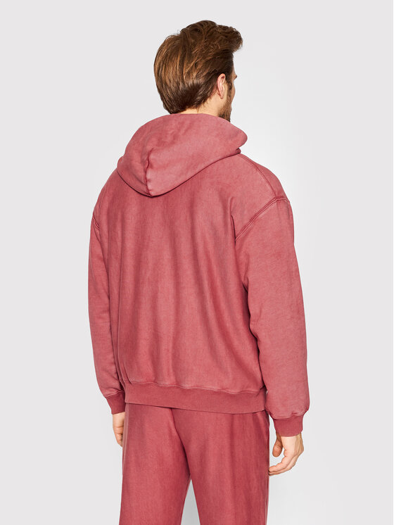 Champion Champion Felpa Acid Wash Minimal 217240 Rosso Custom Fit